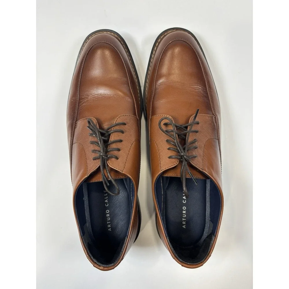 Arturo Calle Men's Brown Leather Derby Dress Shoes US 10 Lace Up Colombia